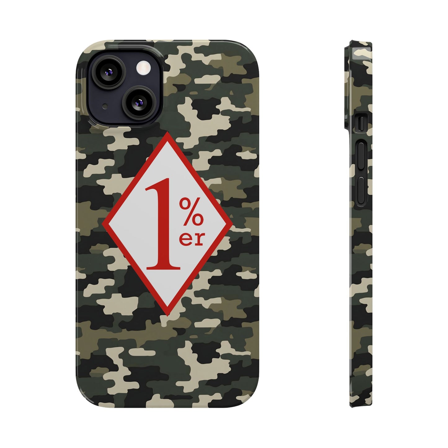 Biker Phone Cases, Diamond Red & White Design, Custom Motorcycle Club Gift, HA