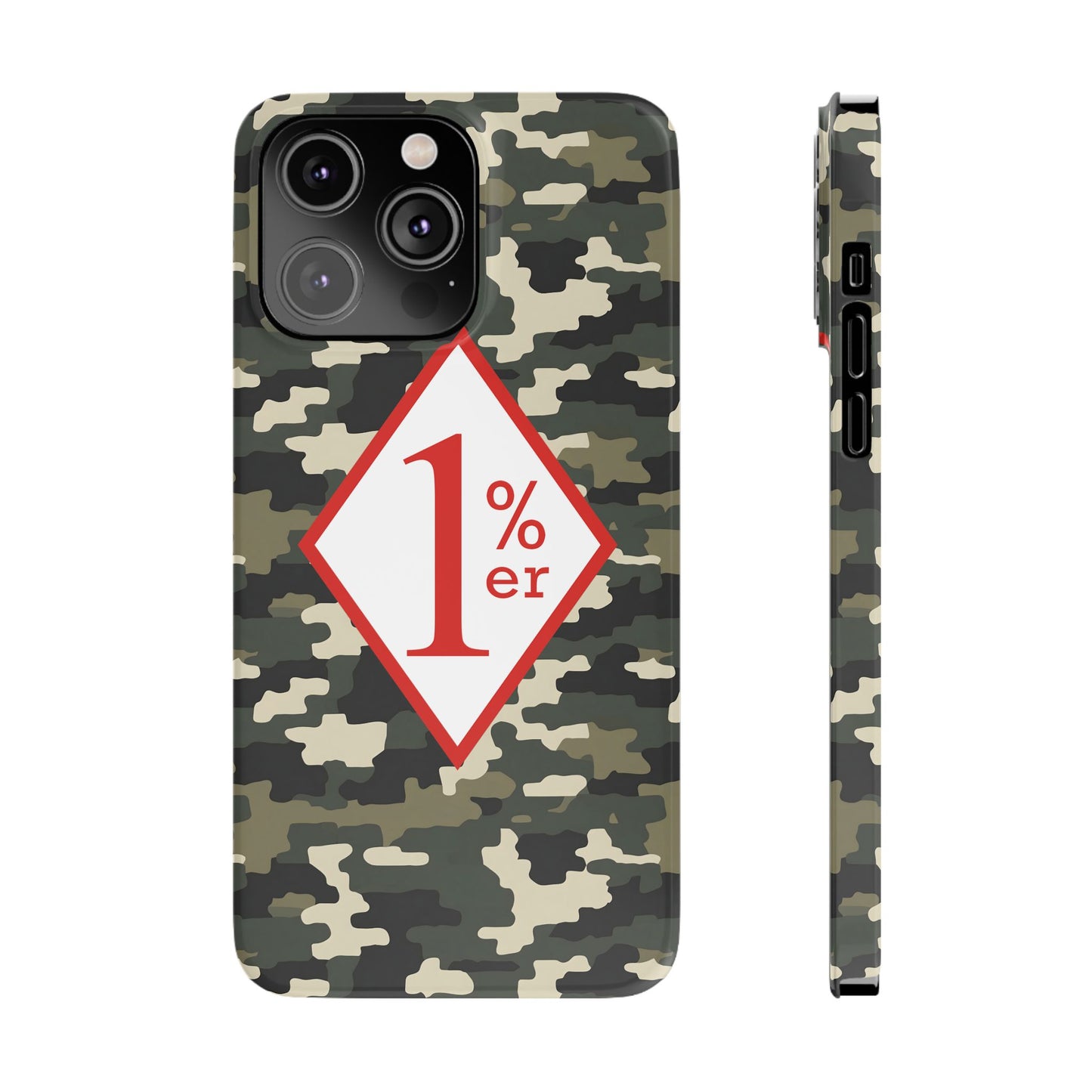 Biker Phone Cases, Diamond Red & White Design, Custom Motorcycle Club Gift, HA