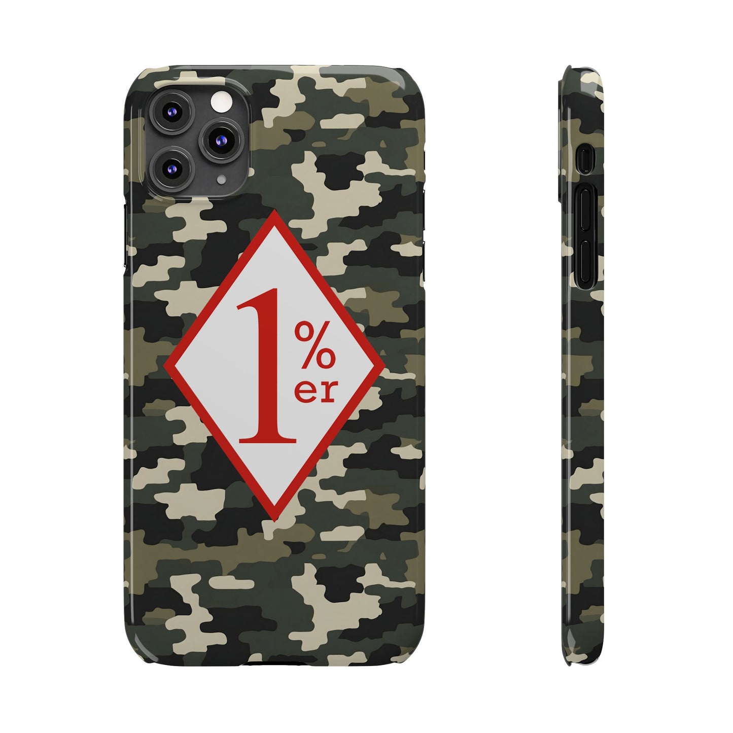 Biker Phone Cases, Diamond Red & White Design, Custom Motorcycle Club Gift, HA