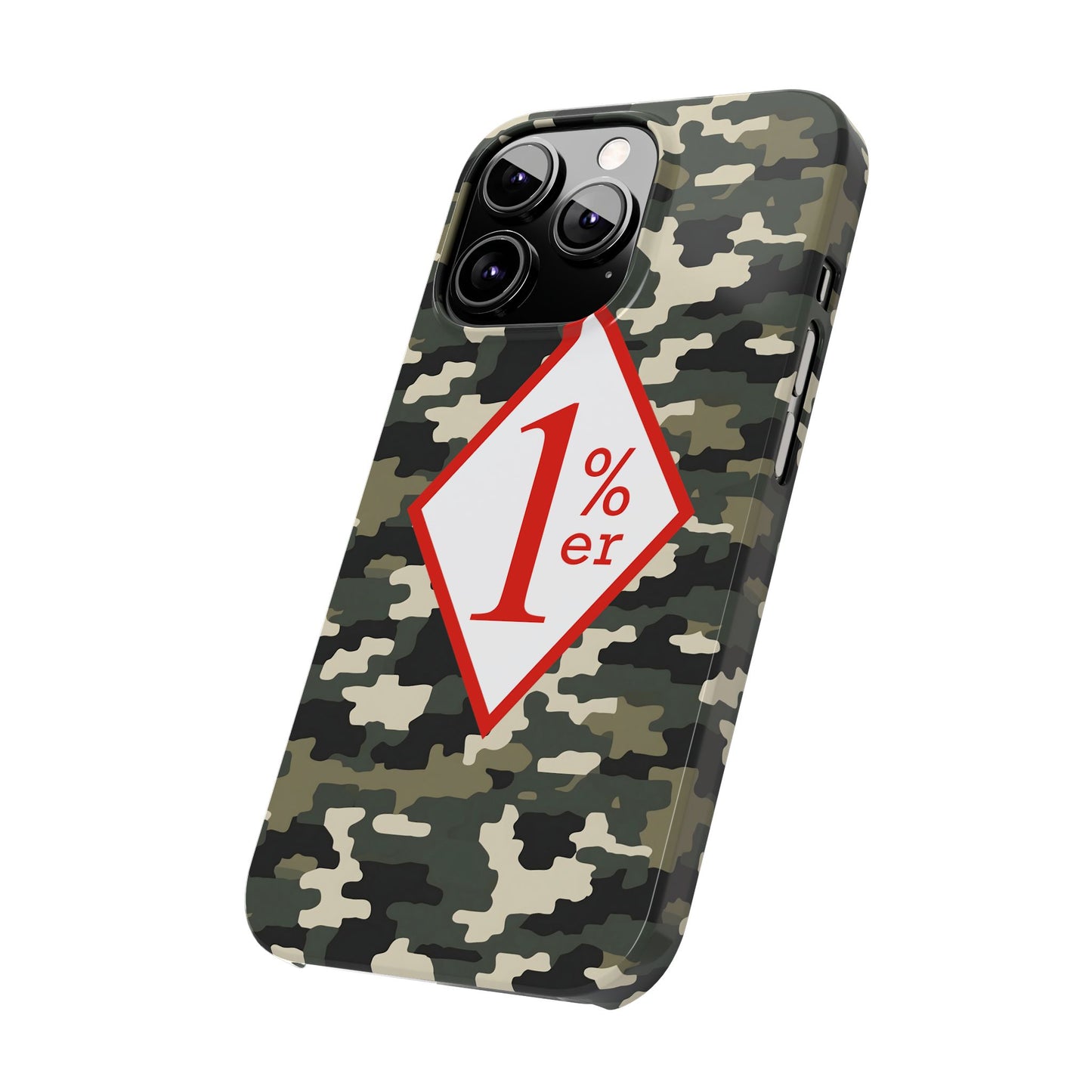 Biker Phone Cases, Diamond Red & White Design, Custom Motorcycle Club Gift, HA