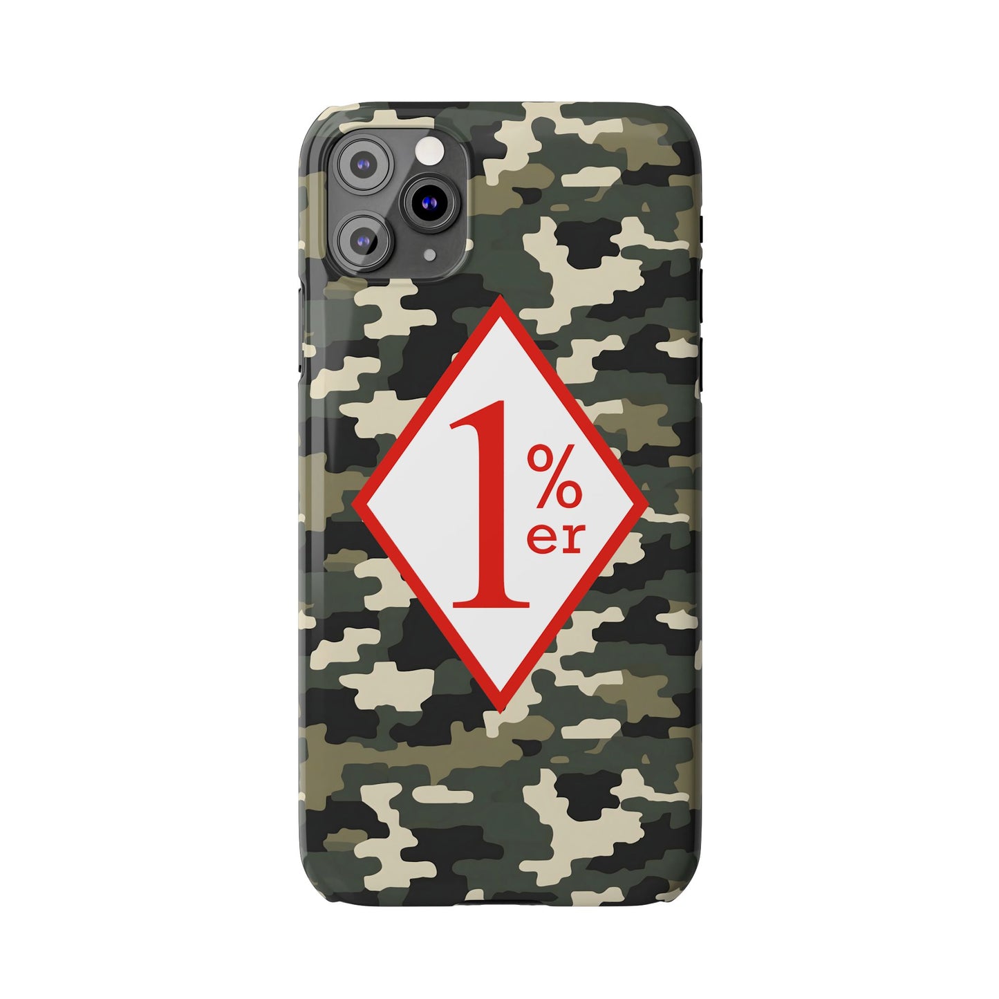 Biker Phone Cases, Diamond Red & White Design, Custom Motorcycle Club Gift, HA