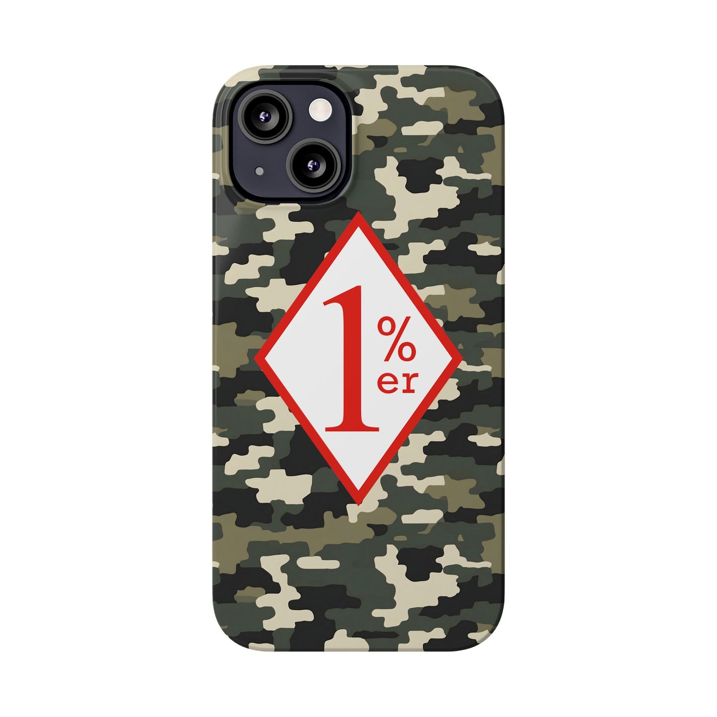 Biker Phone Cases, Diamond Red & White Design, Custom Motorcycle Club Gift, HA
