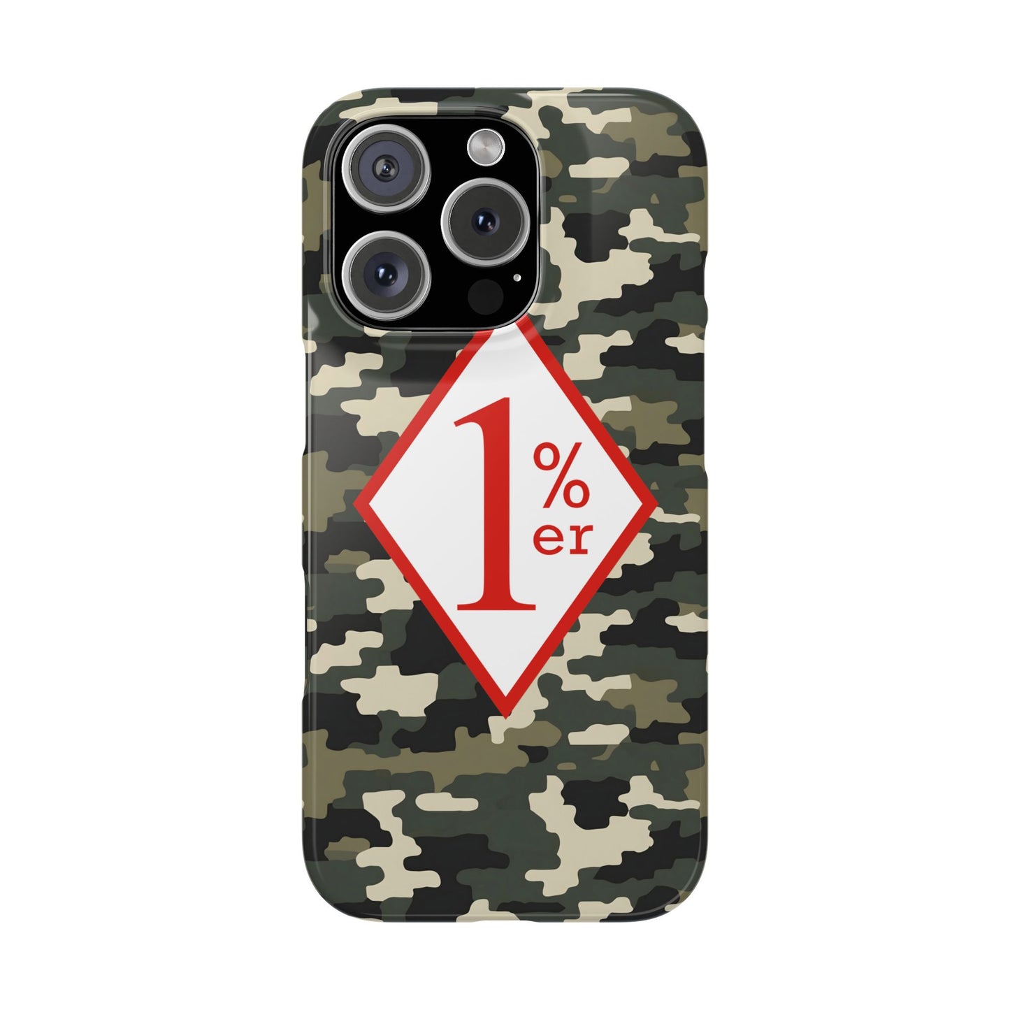 Biker Phone Cases, Diamond Red & White Design, Custom Motorcycle Club Gift, HA