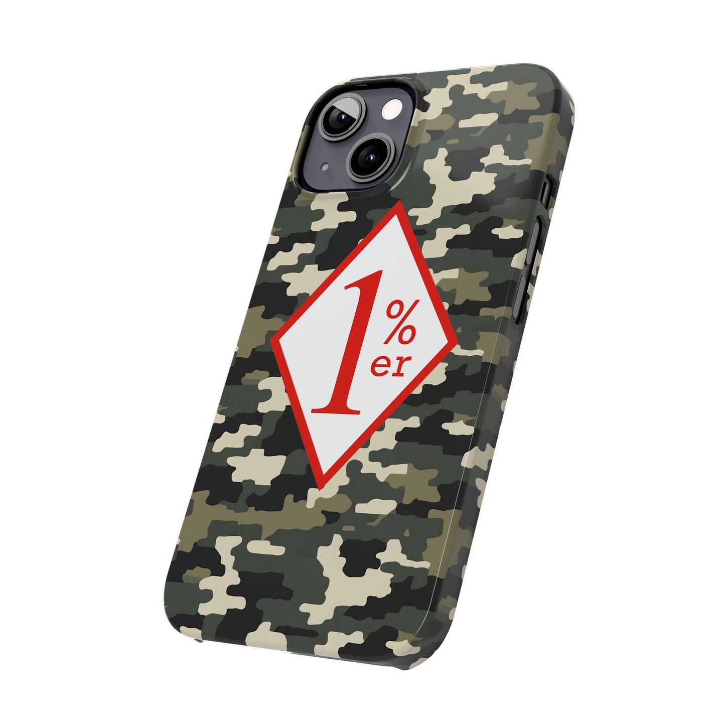 Biker Phone Cases, Diamond Red & White Design, Custom Motorcycle Club Gift, HA