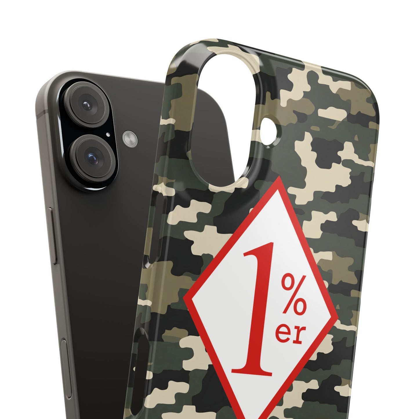Biker Phone Cases, Diamond Red & White Design, Custom Motorcycle Club Gift, HA