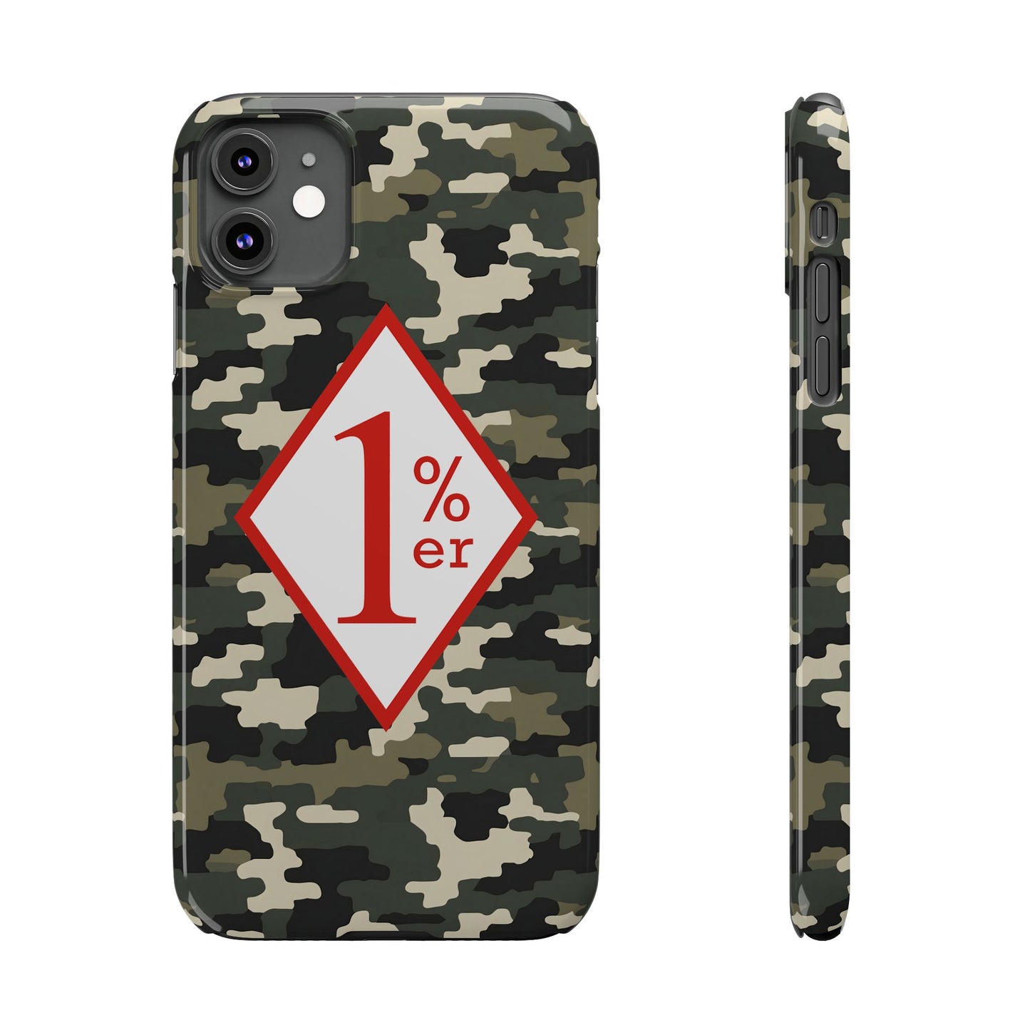 Biker Phone Cases, Diamond Red & White Design, Custom Motorcycle Club Gift, HA