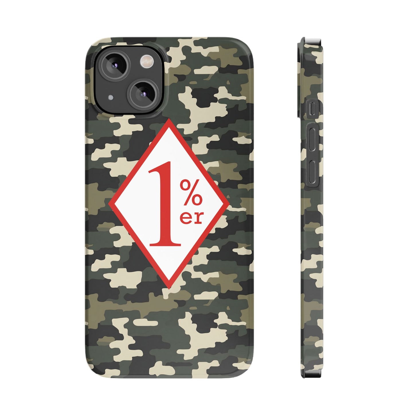 Biker Phone Cases, Diamond Red & White Design, Custom Motorcycle Club Gift, HA
