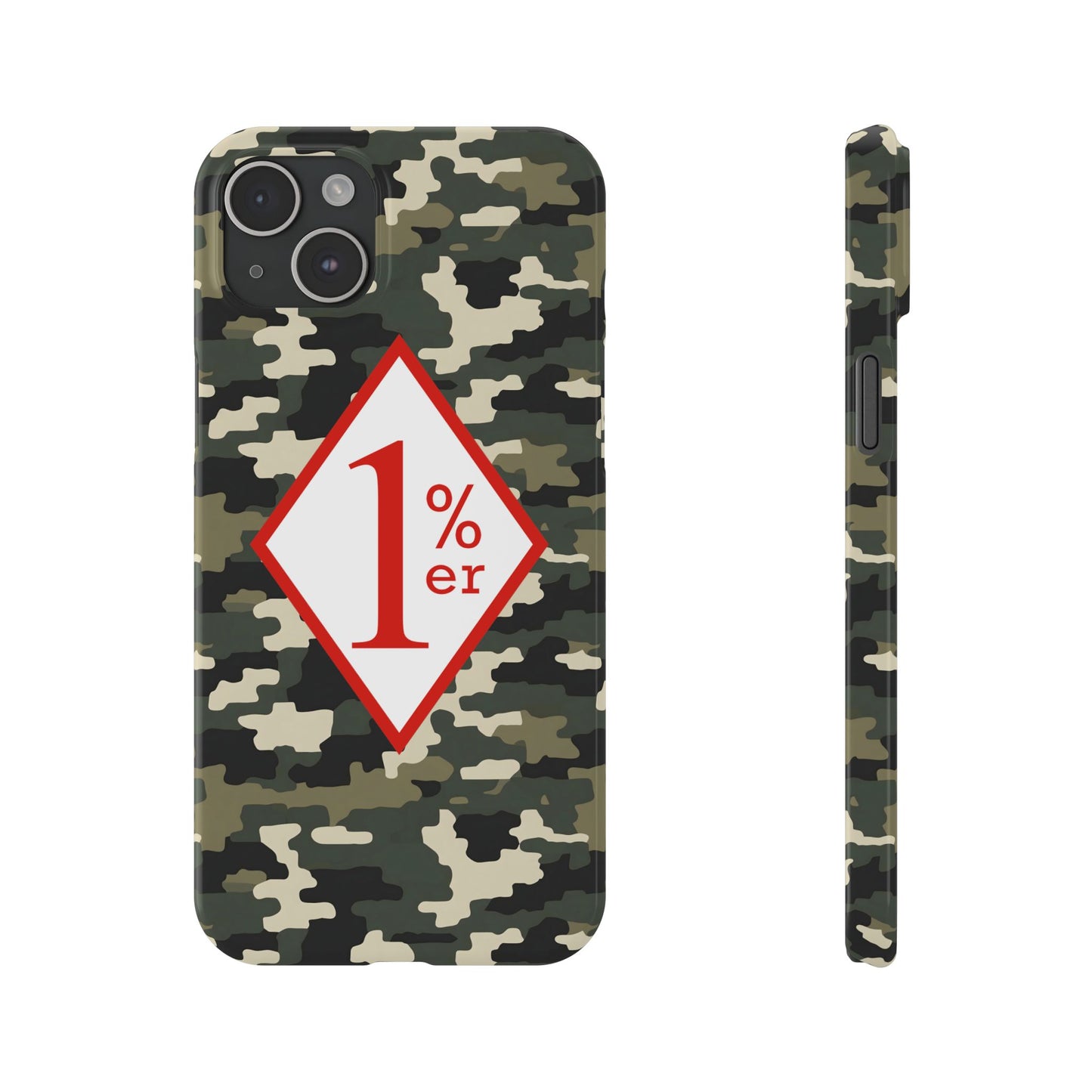 Biker Phone Cases, Diamond Red & White Design, Custom Motorcycle Club Gift, HA