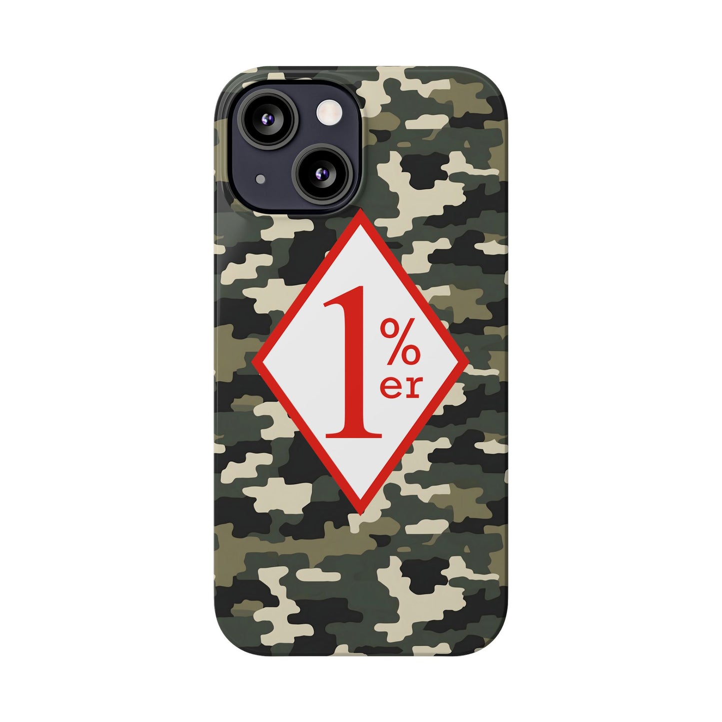 Biker Phone Cases, Diamond Red & White Design, Custom Motorcycle Club Gift, HA