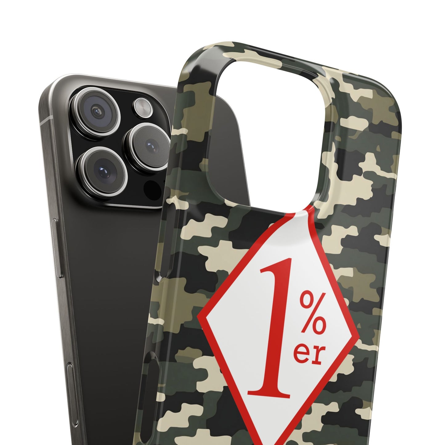 Biker Phone Cases, Diamond Red & White Design, Custom Motorcycle Club Gift, HA