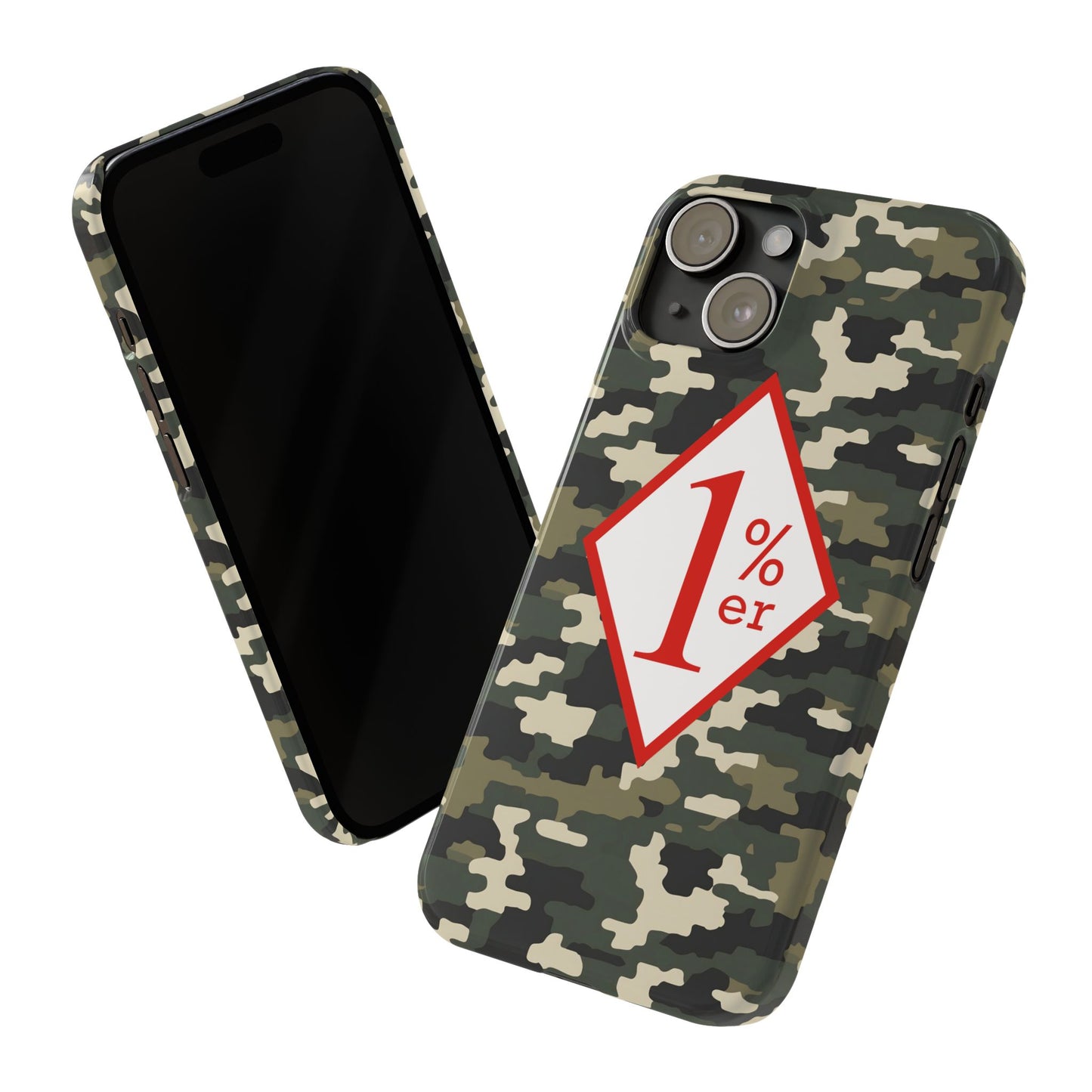Biker Phone Cases, Diamond Red & White Design, Custom Motorcycle Club Gift, HA
