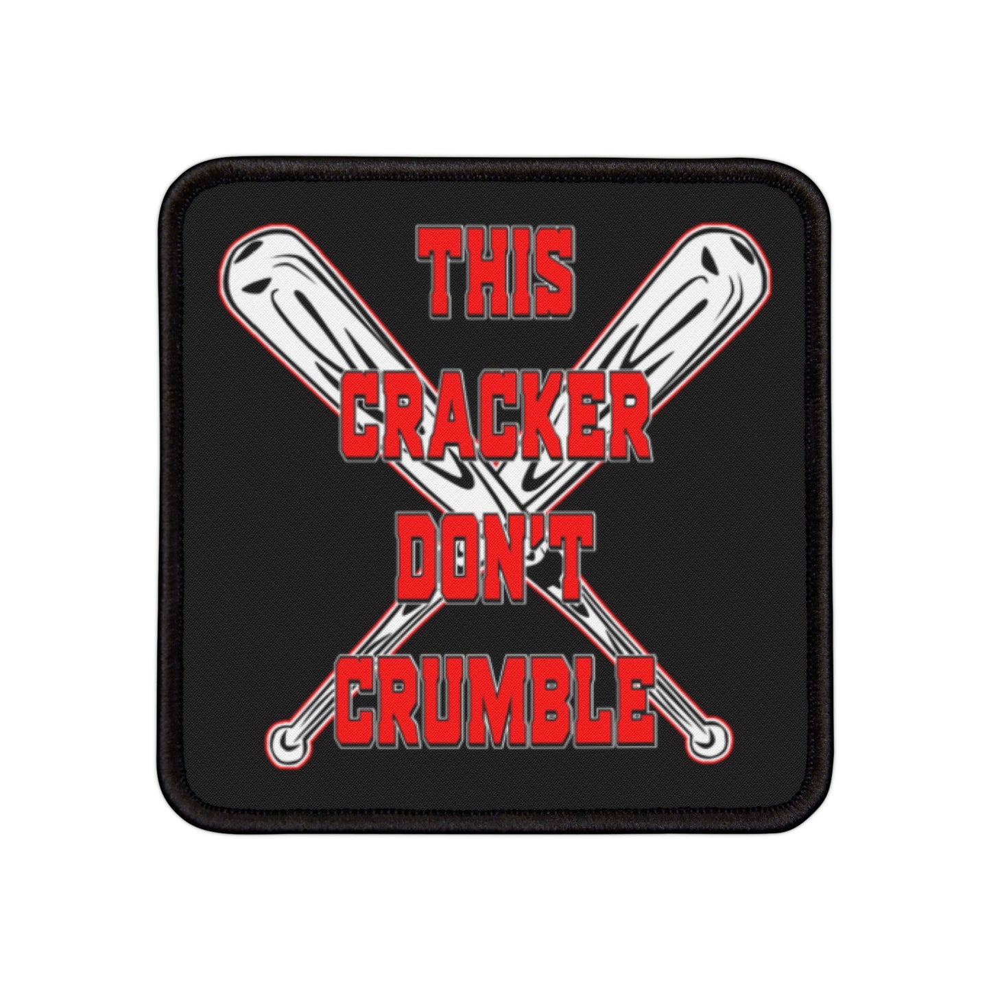 Iron-On Patches - Cracker Don't Crumble Embroidered Patch, DIY Clothing Decoration, Sewing Supply, Cute Badge Applique, Crafting Accessory,