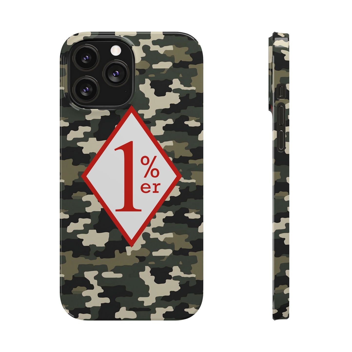 Biker Phone Cases, Diamond Red & White Design, Custom Motorcycle Club Gift, HA