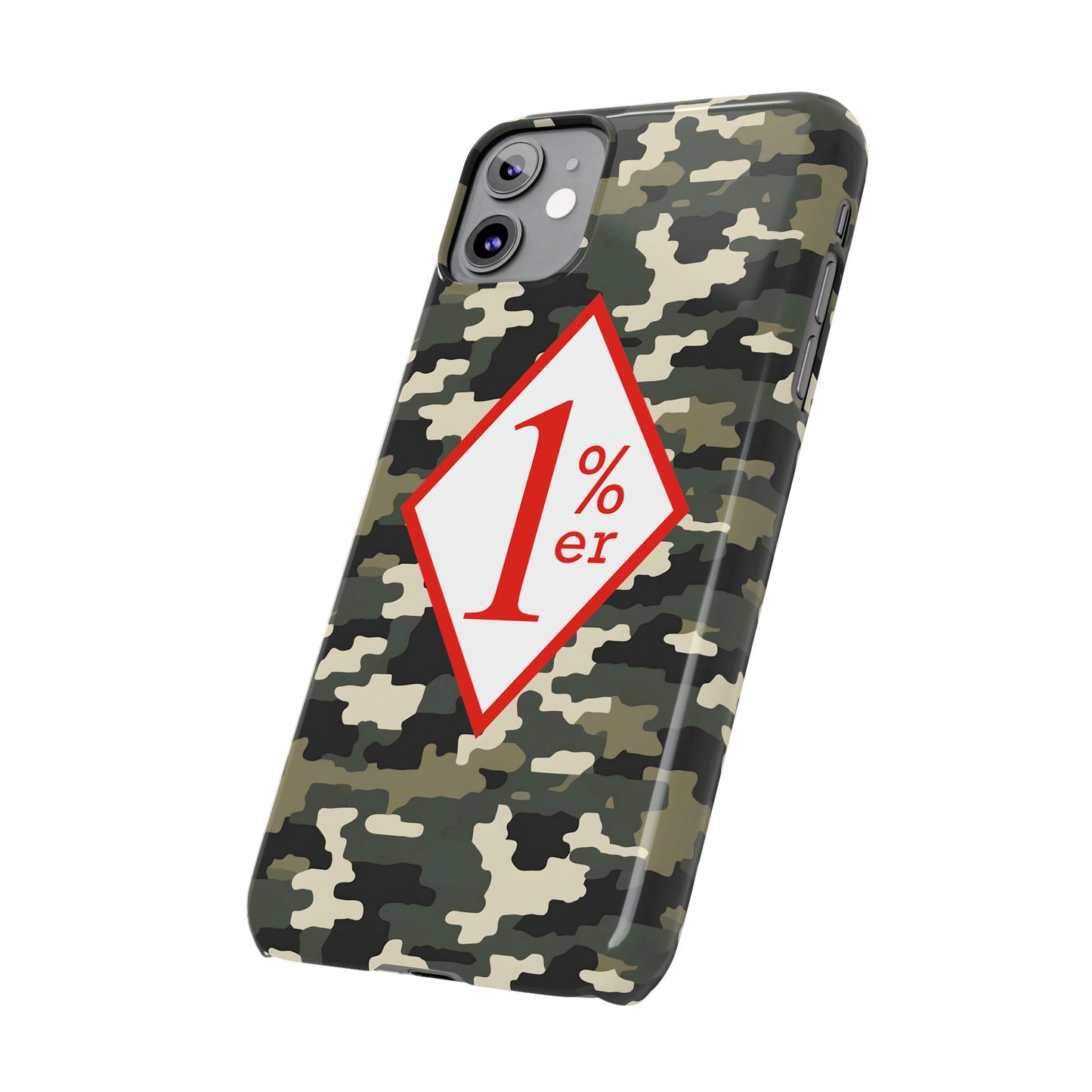 Biker Phone Cases, Diamond Red & White Design, Custom Motorcycle Club Gift, HA