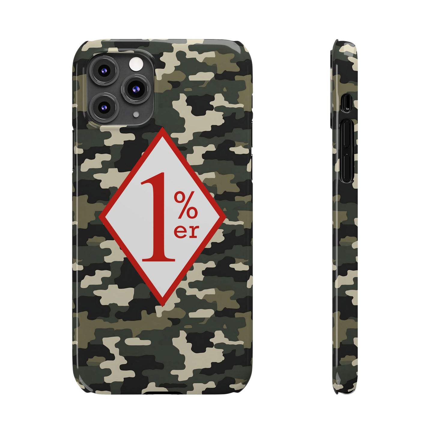 Biker Phone Cases, Diamond Red & White Design, Custom Motorcycle Club Gift, HA