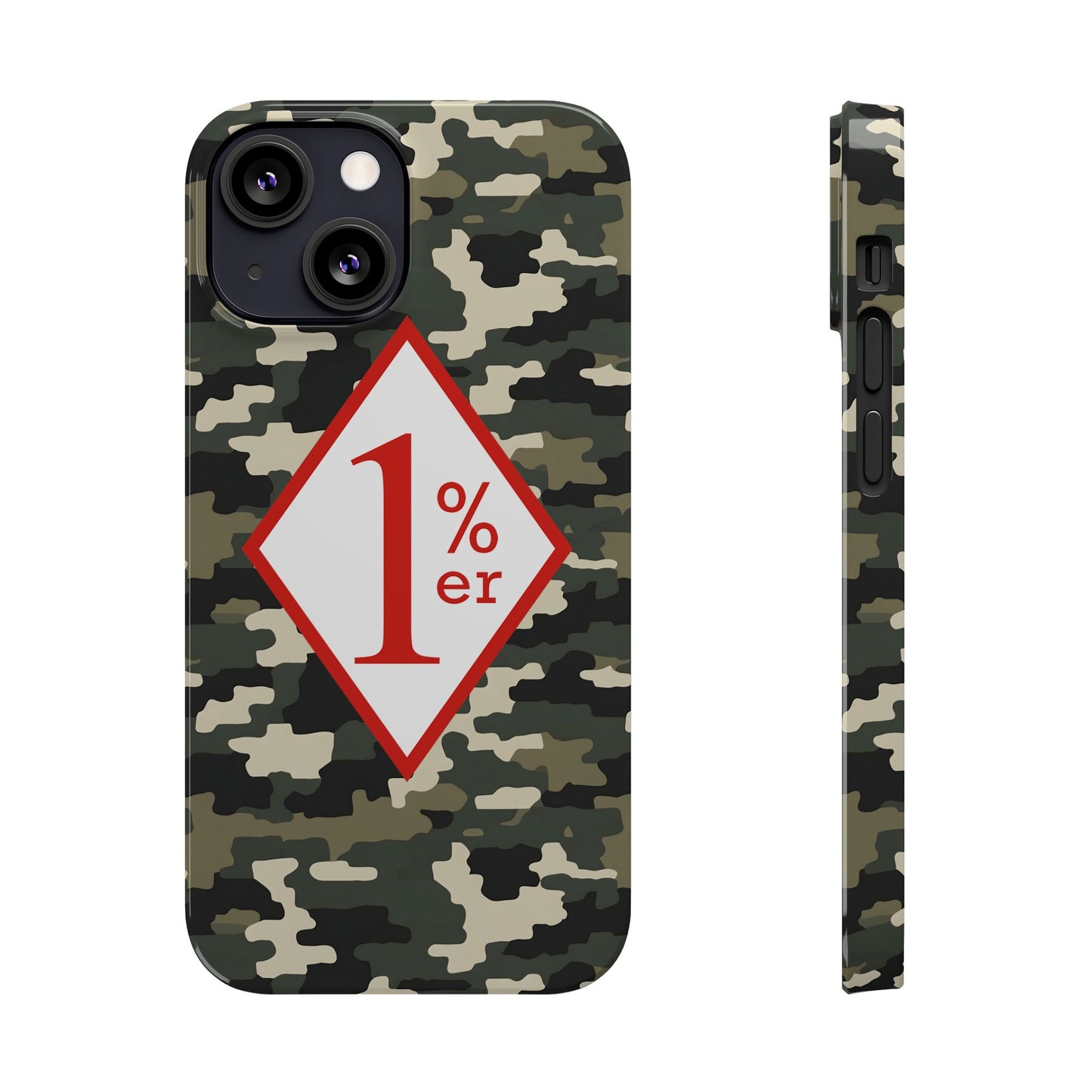Biker Phone Cases, Diamond Red & White Design, Custom Motorcycle Club Gift, HA