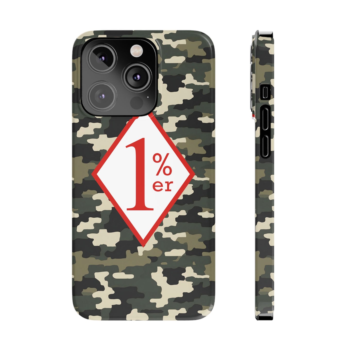 Biker Phone Cases, Diamond Red & White Design, Custom Motorcycle Club Gift, HA