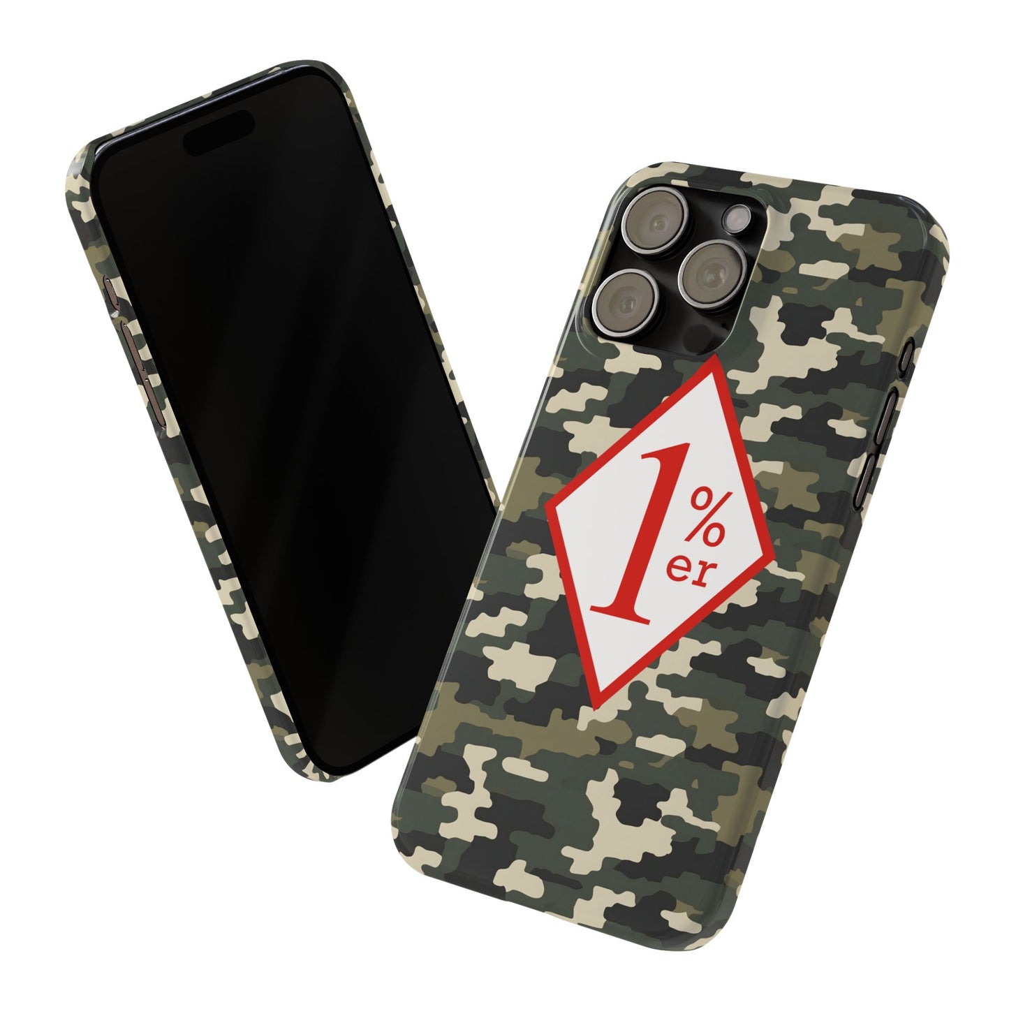 Biker Phone Cases, Diamond Red & White Design, Custom Motorcycle Club Gift, HA