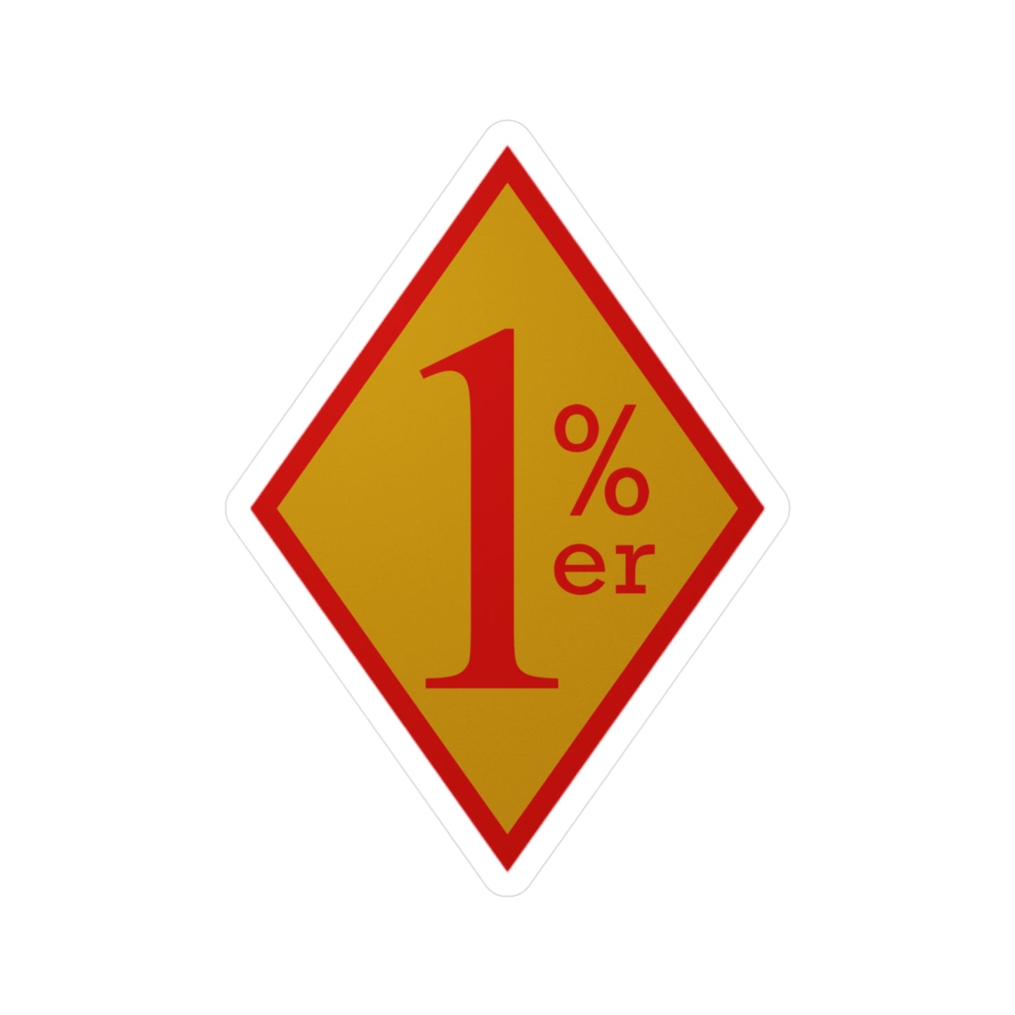Red and Gold diamond sticker