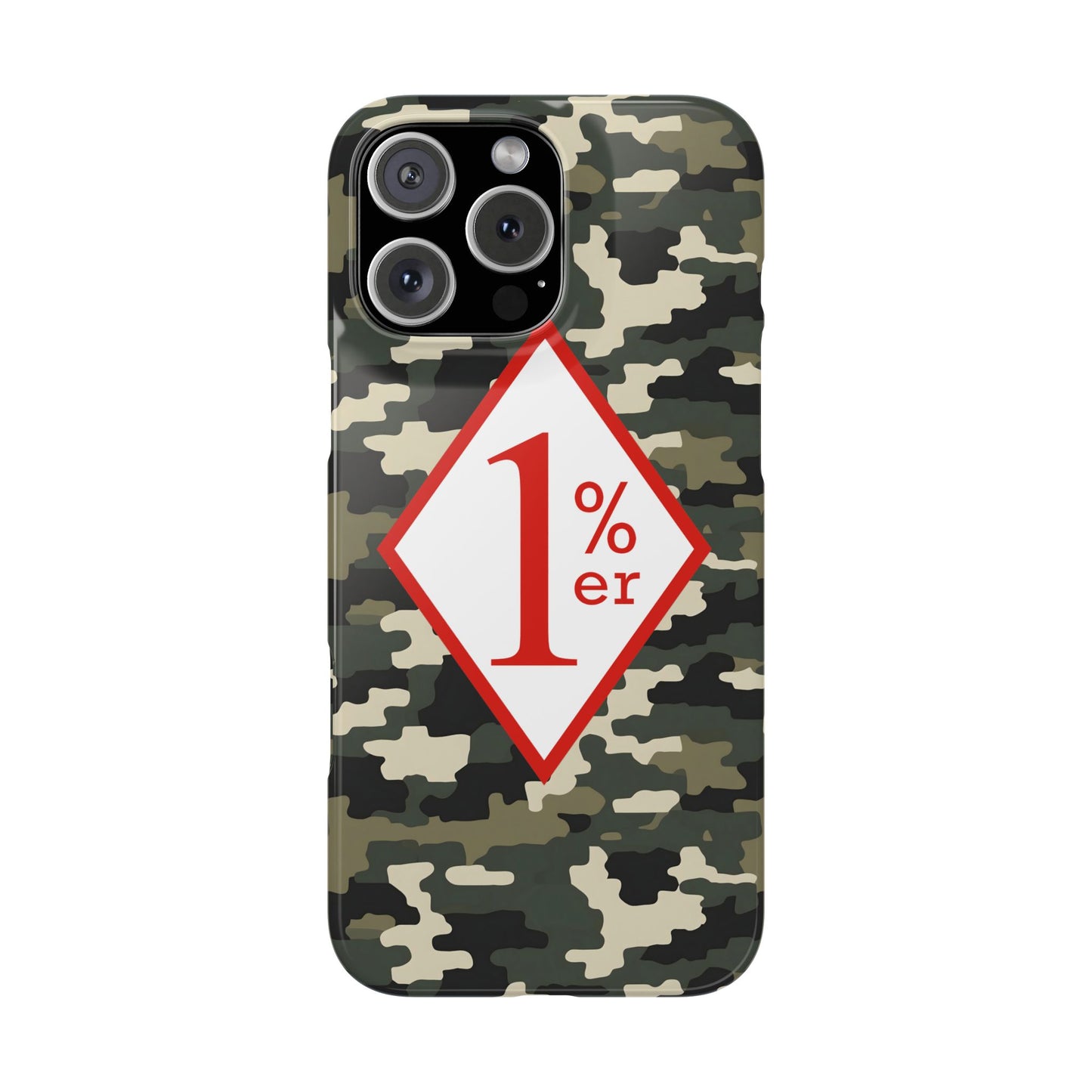 Biker Phone Cases, Diamond Red & White Design, Custom Motorcycle Club Gift, HA