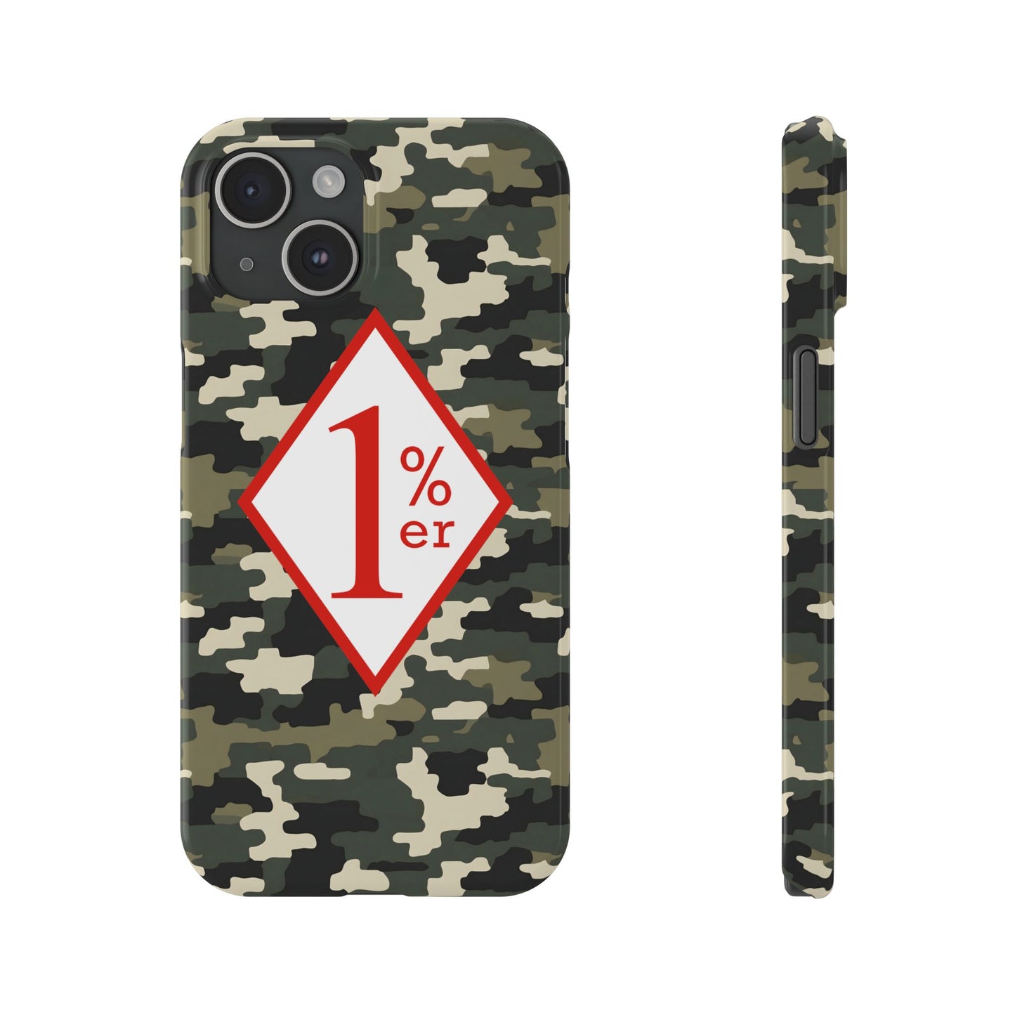 Biker Phone Cases, Diamond Red & White Design, Custom Motorcycle Club Gift, HA
