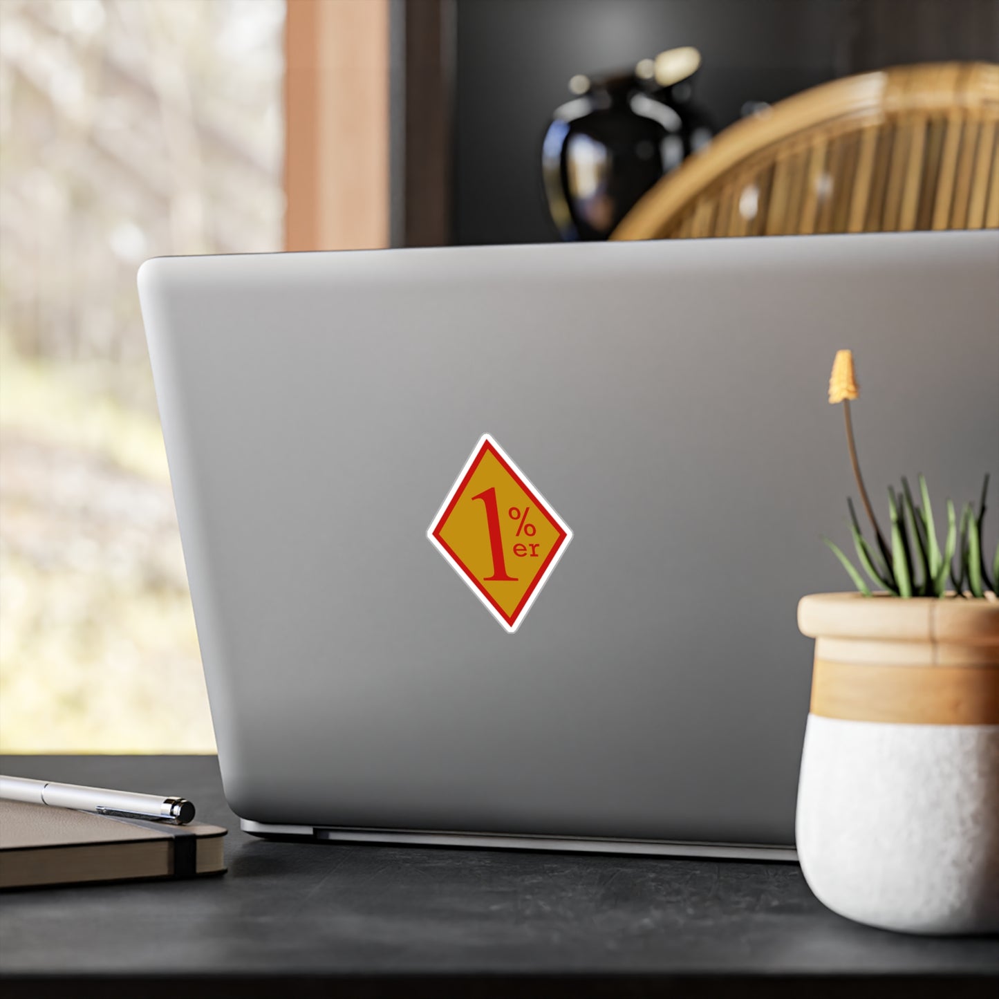 Red and Gold diamond sticker