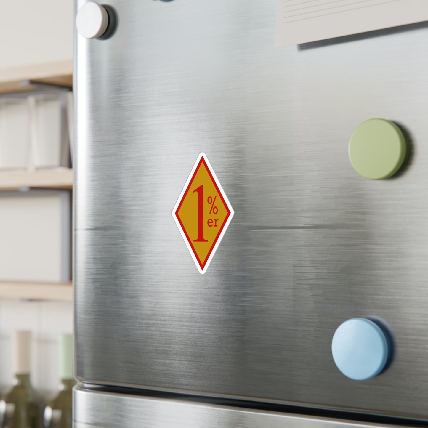Red and Gold diamond sticker