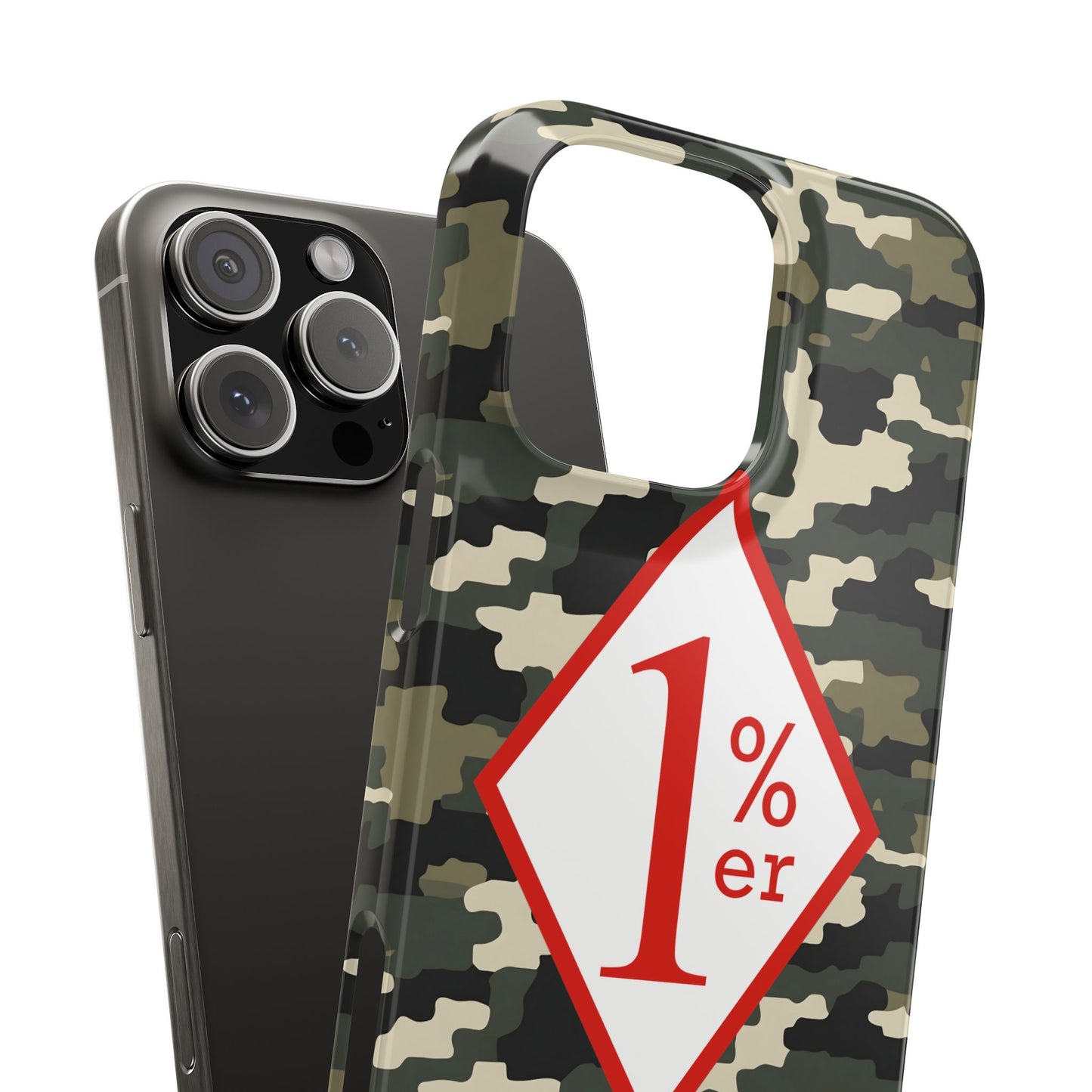 Biker Phone Cases, Diamond Red & White Design, Custom Motorcycle Club Gift, HA
