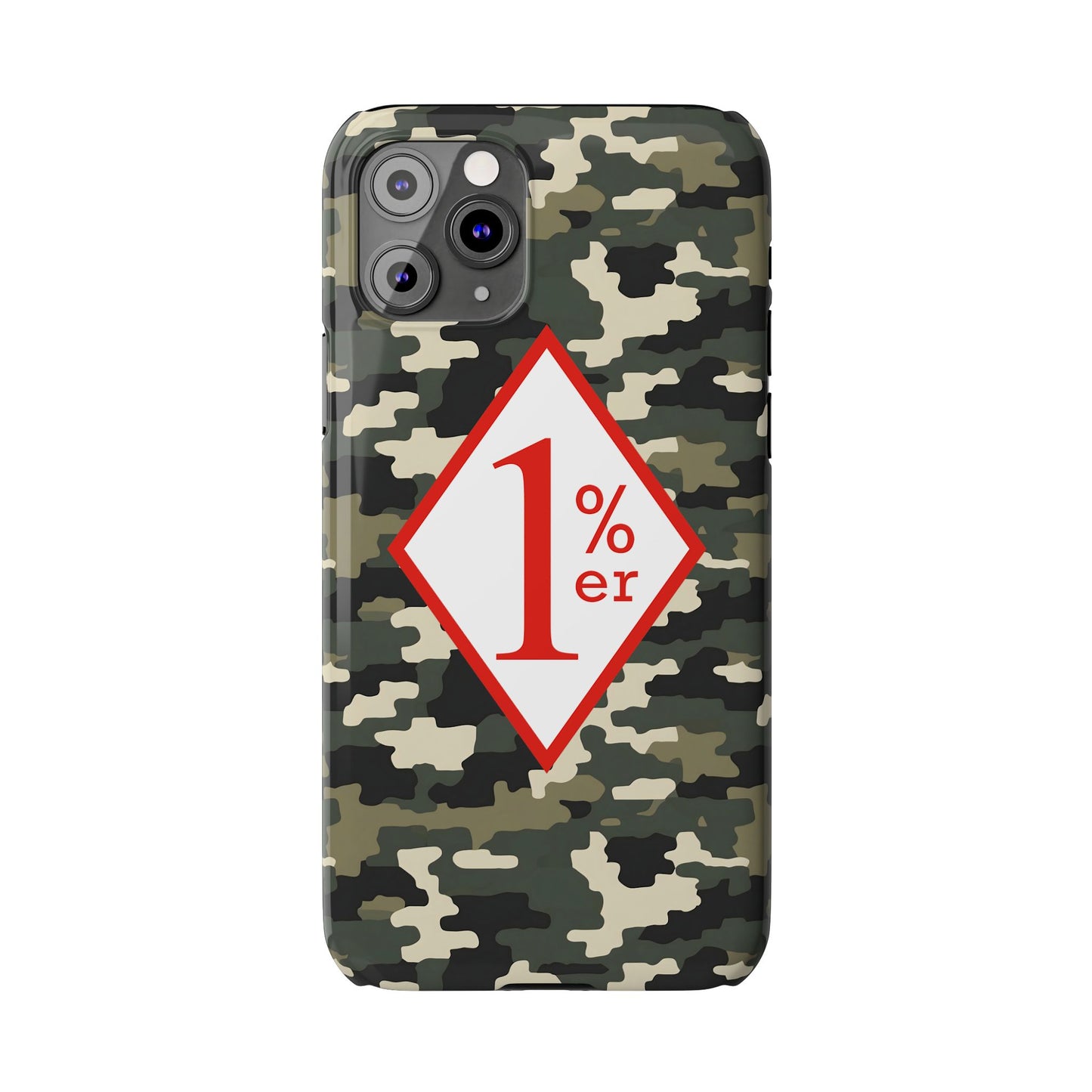 Biker Phone Cases, Diamond Red & White Design, Custom Motorcycle Club Gift, HA