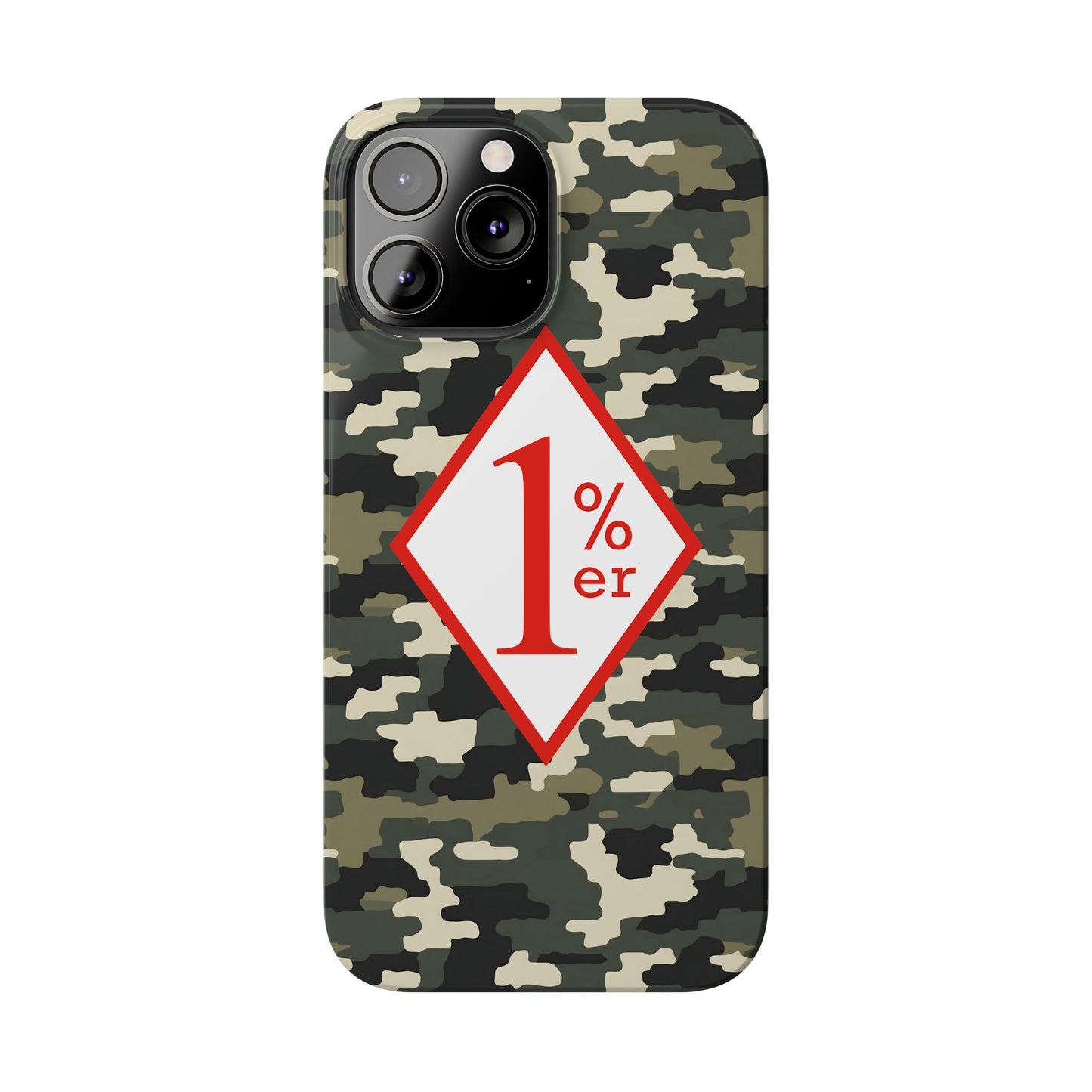 Biker Phone Cases, Diamond Red & White Design, Custom Motorcycle Club Gift, HA