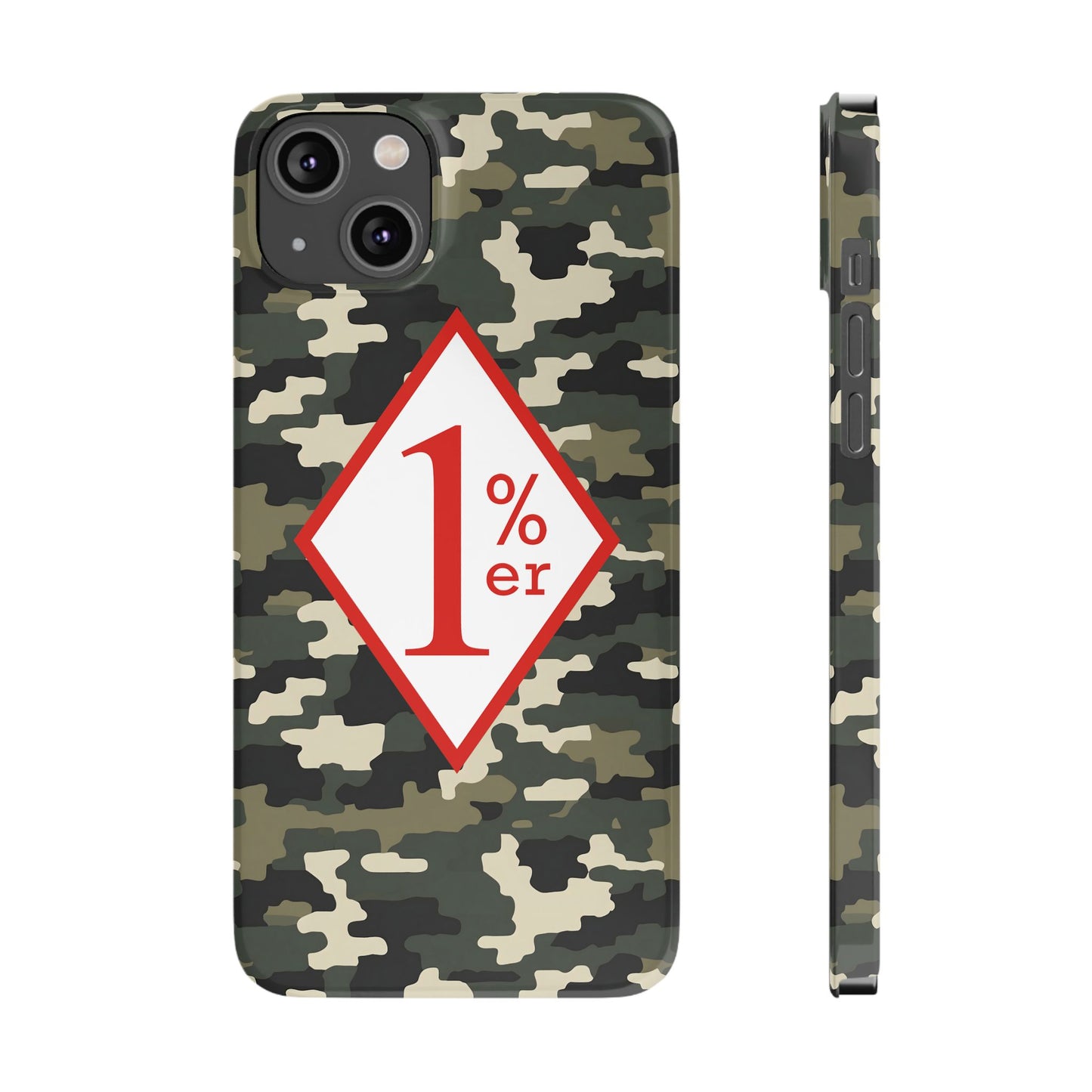Biker Phone Cases, Diamond Red & White Design, Custom Motorcycle Club Gift, HA