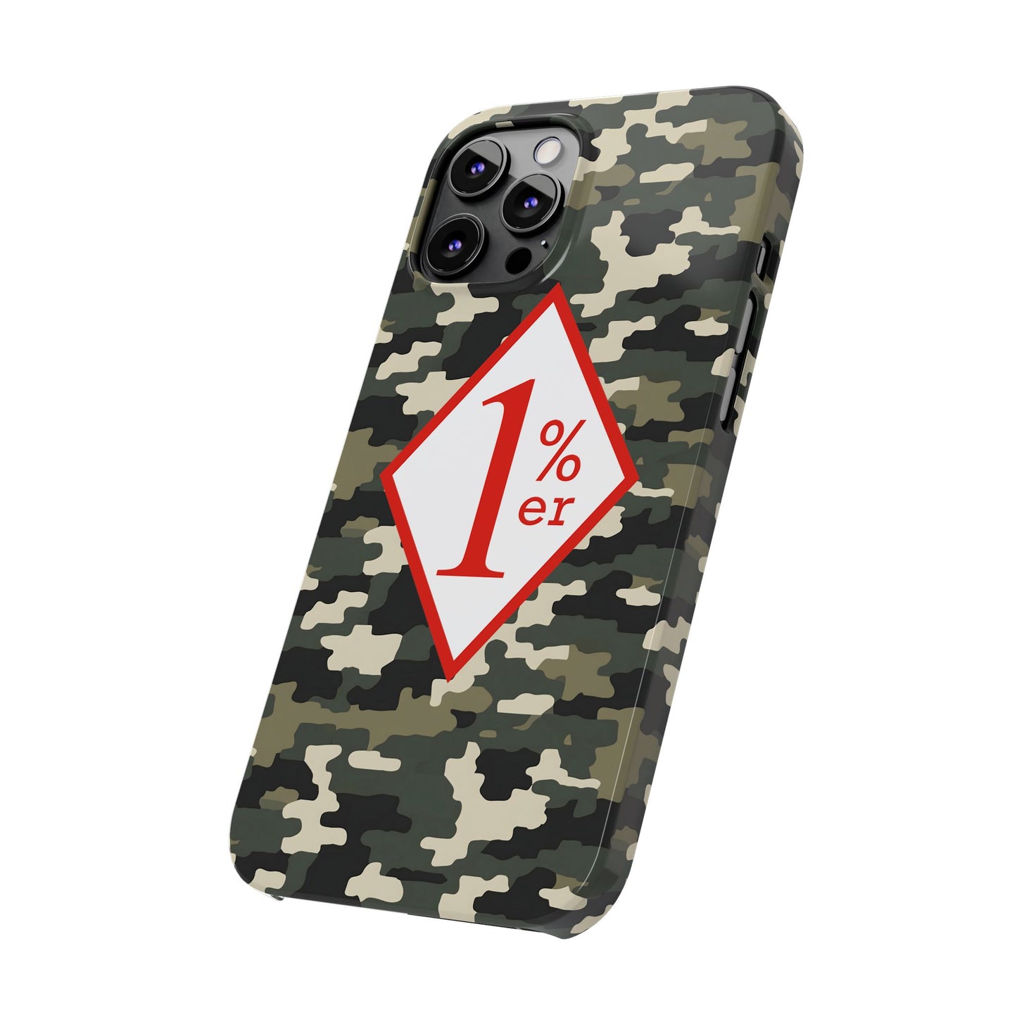 Biker Phone Cases, Diamond Red & White Design, Custom Motorcycle Club Gift, HA