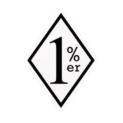 White and black diamond sticker