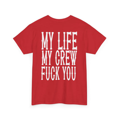 red and white most hated t-shirt hells angels inspired colors