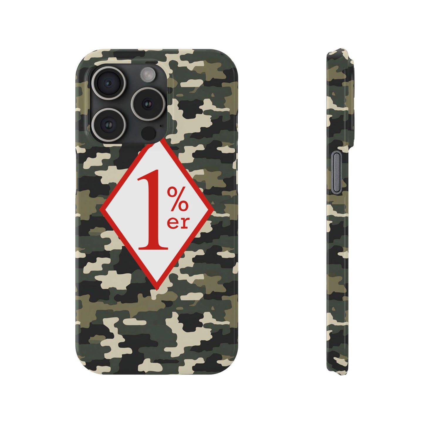 Biker Phone Cases, Diamond Red & White Design, Custom Motorcycle Club Gift, HA