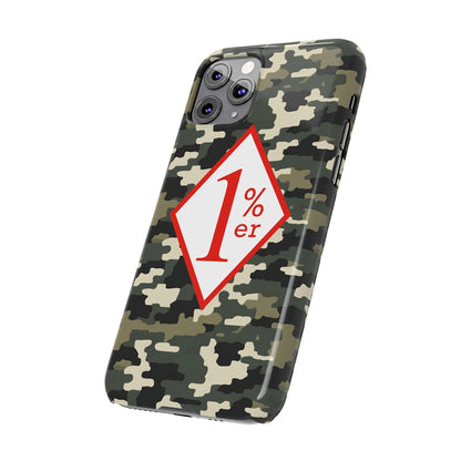 Biker Phone Cases, Diamond Red & White Design, Custom Motorcycle Club Gift, HA