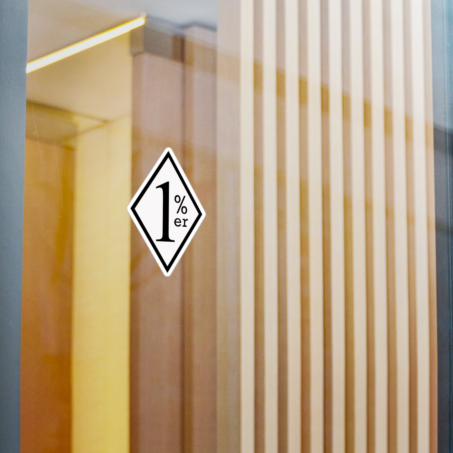 White and black diamond sticker