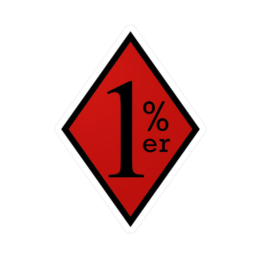 Red and black diamond decal