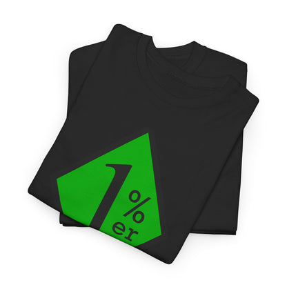 Green Black One Percent Diamond Outlaw Biker Unisex Heavy Cotton Tee