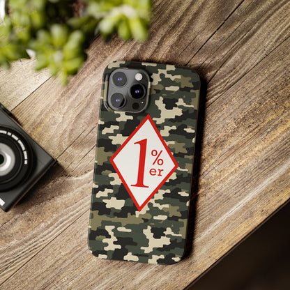 Biker Phone Cases, Diamond Red & White Design, Custom Motorcycle Club Gift, HA