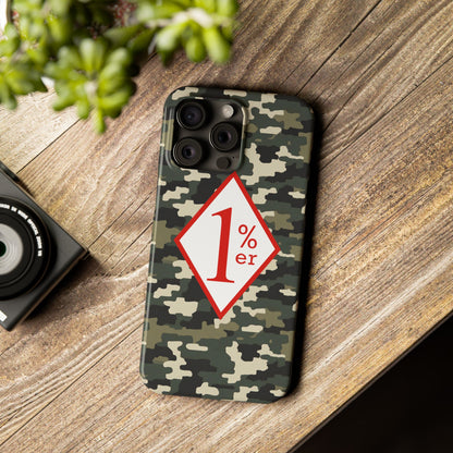 Biker Phone Cases, Diamond Red & White Design, Custom Motorcycle Club Gift, HA
