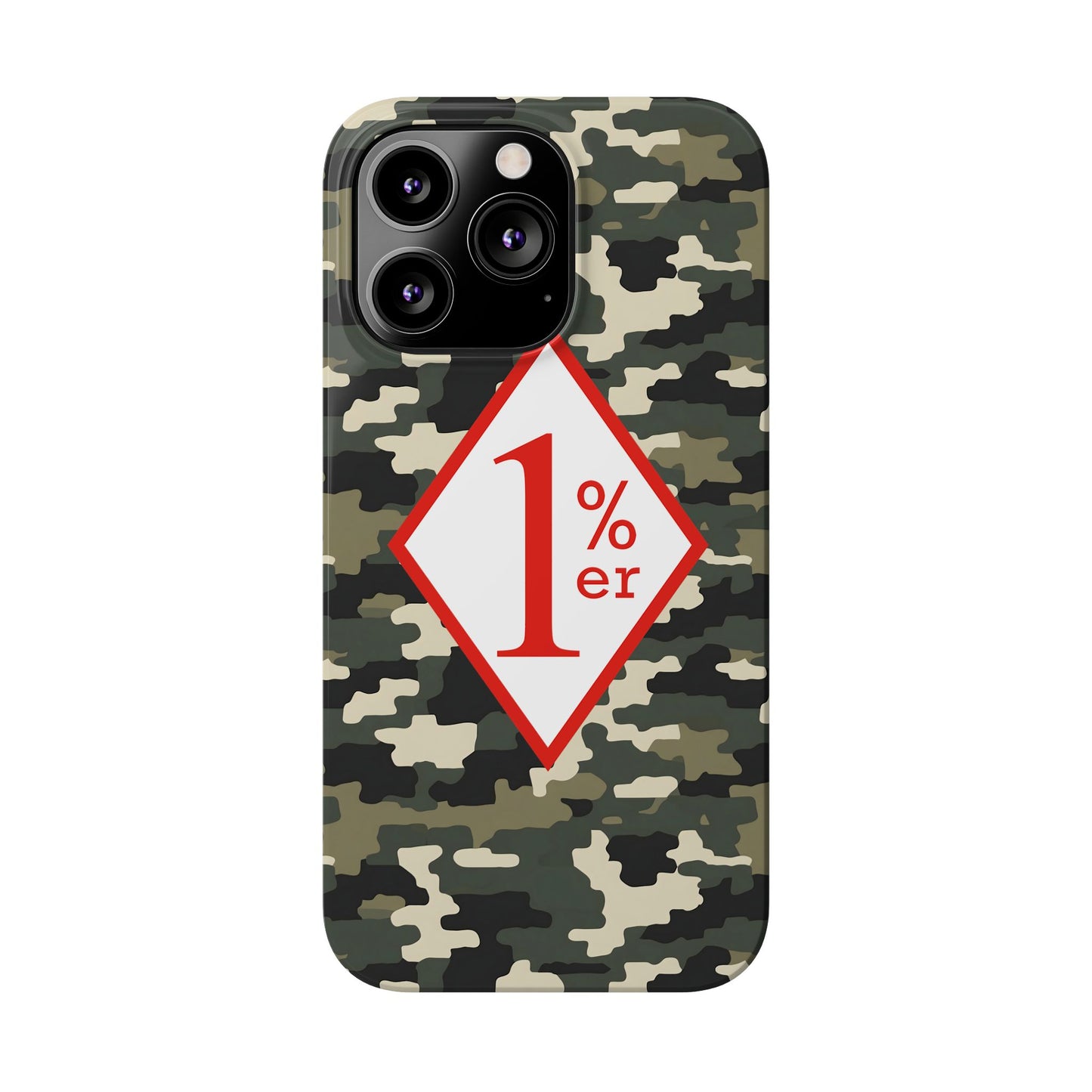 Biker Phone Cases, Diamond Red & White Design, Custom Motorcycle Club Gift, HA