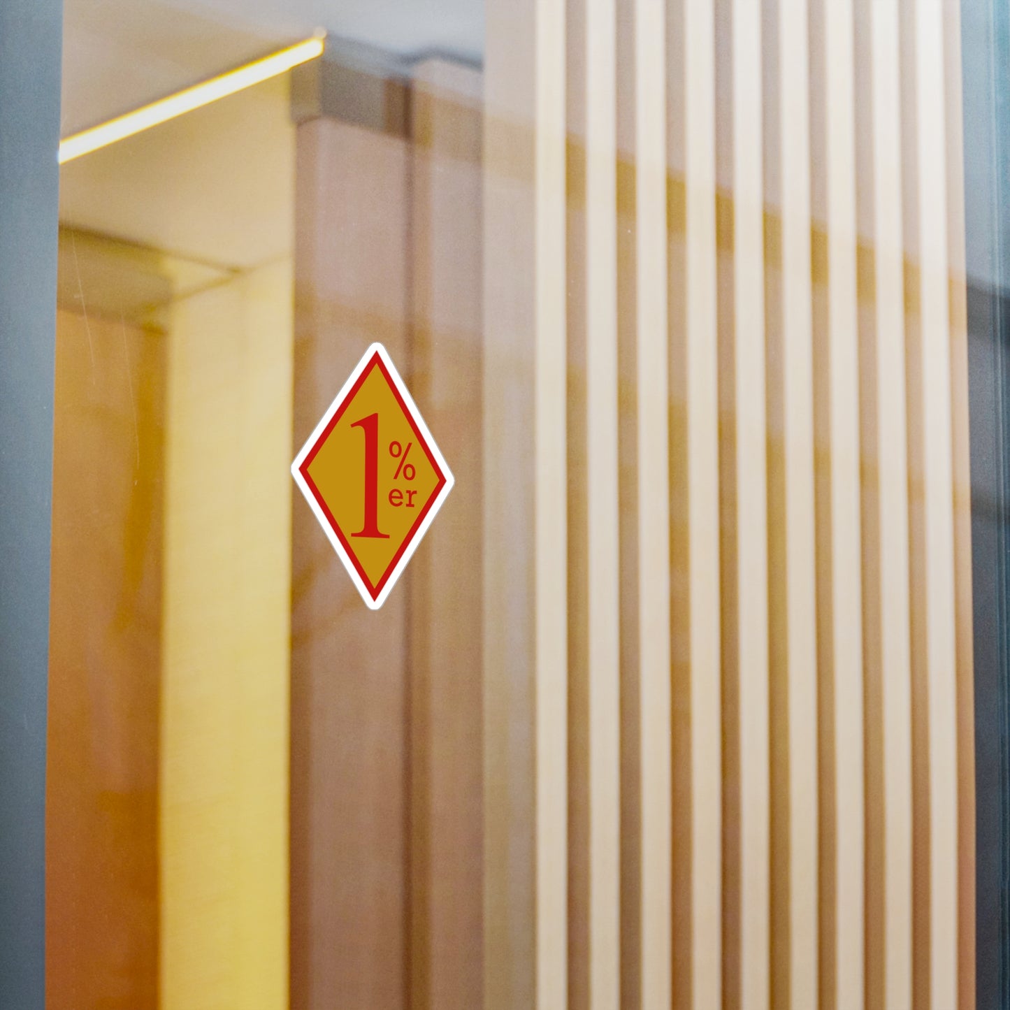 Red and Gold diamond sticker
