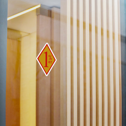 Red and Gold diamond sticker