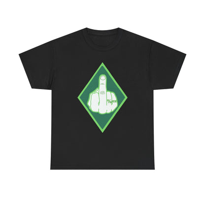 Green Machine inspired one percent mfer middle finger shirt