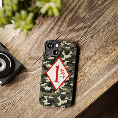 Biker Phone Cases, Diamond Red & White Design, Custom Motorcycle Club Gift, HA