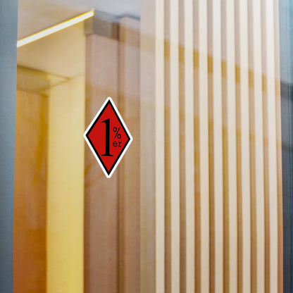 Red and black diamond decal