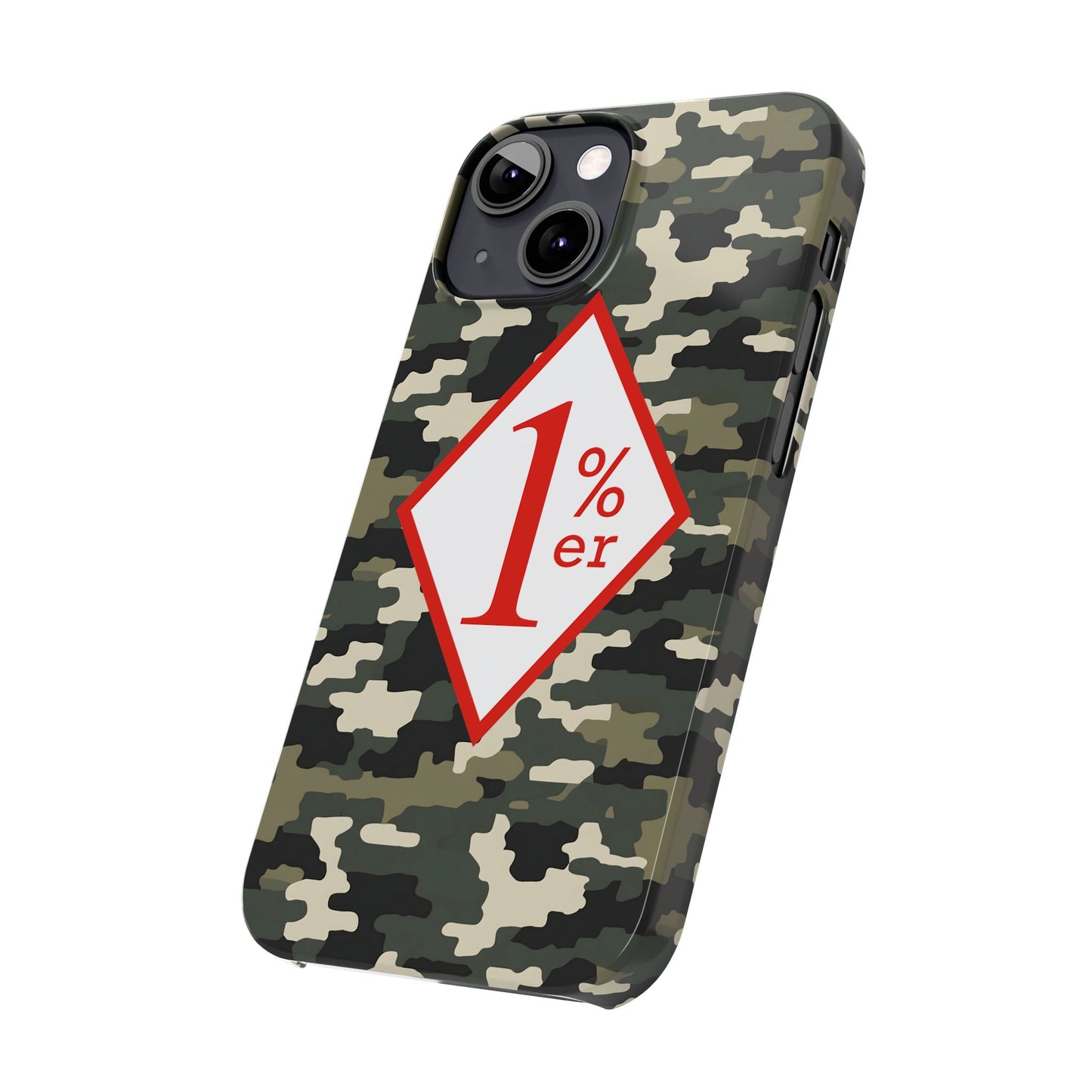 Biker Phone Cases, Diamond Red & White Design, Custom Motorcycle Club Gift, HA