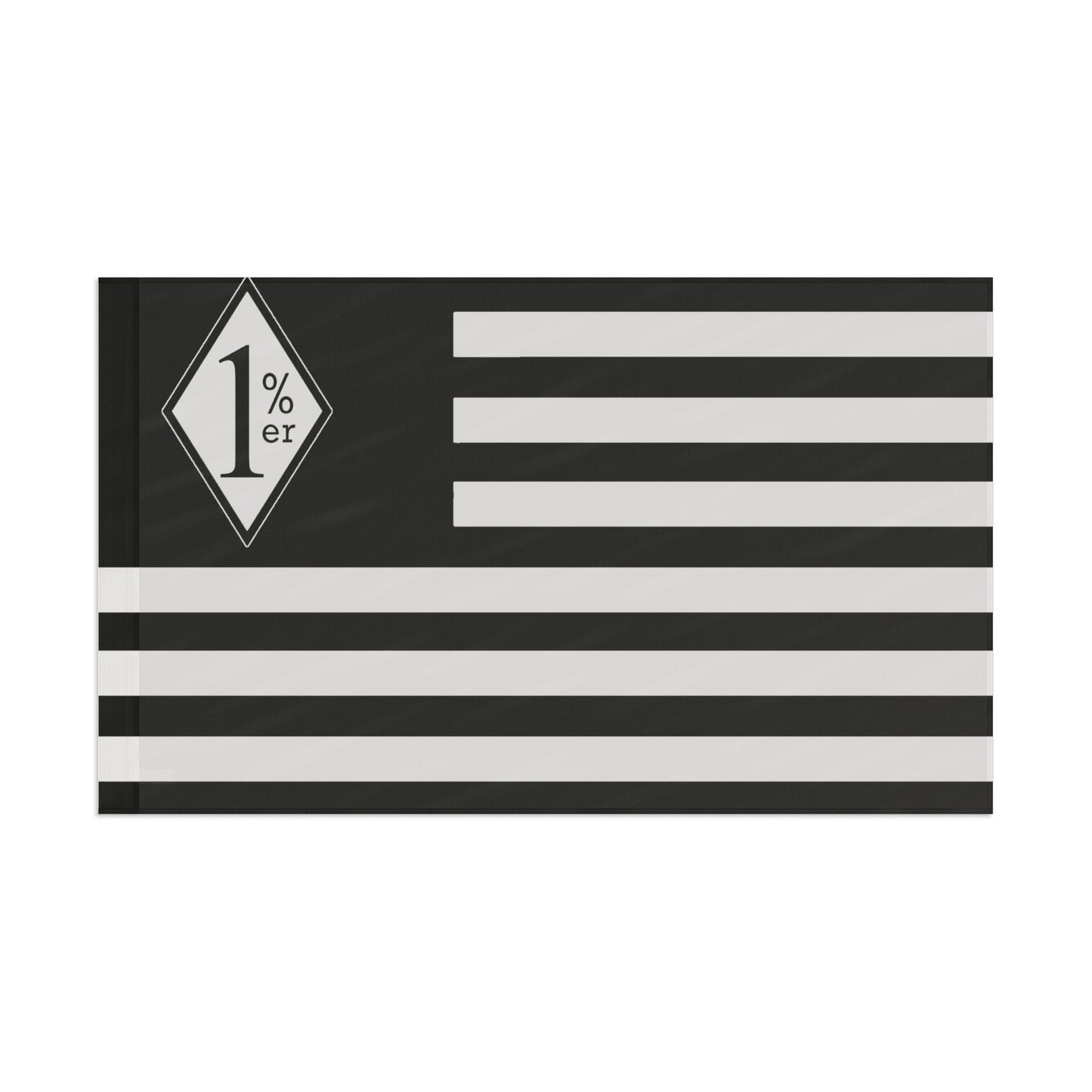 Black and white one percent diamond. Mongols , outlaws, finks inspired     Flag
