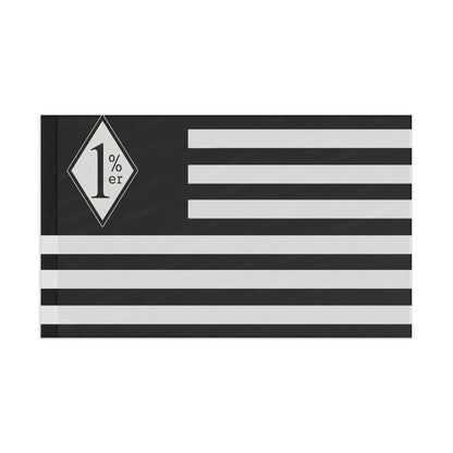 Black and white one percent diamond. Mongols , outlaws, finks inspired     Flag